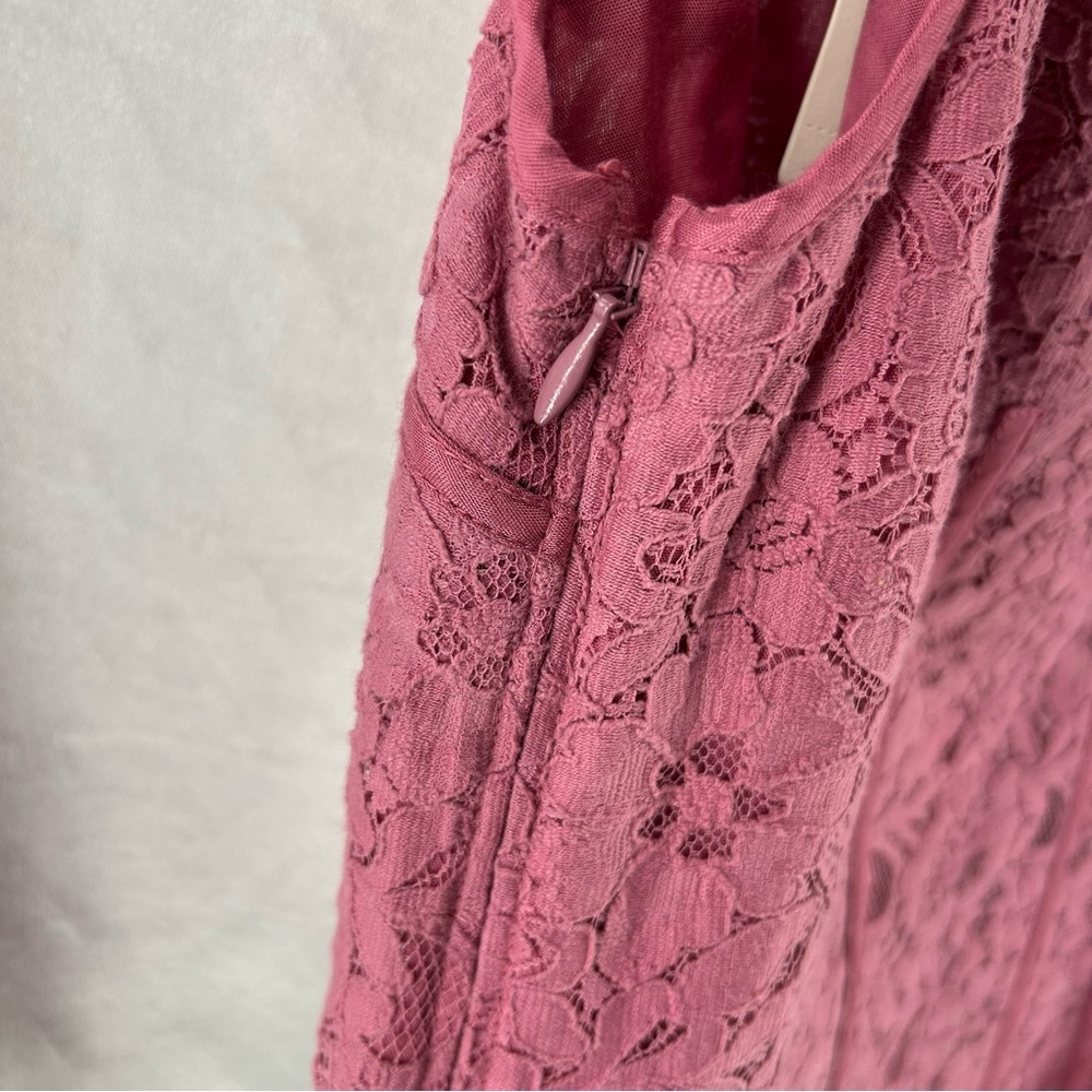 Anthropologie Pink/Rose Lace Sequins Blouse Size 2 - Picture 6 of 11